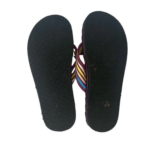 The North Face Base Camp Sandals Women's 4 Black Flip Flop Purple Slides Thong - Picture 6 of 7